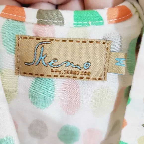 5x25 Skemo dotted mini fringe long sleeve open back ruffle dress size medium - Picture 9 of 14